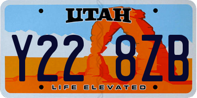UT license plate Y228ZB