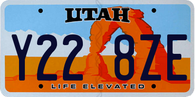 UT license plate Y228ZE