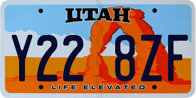 UT license plate Y228ZF