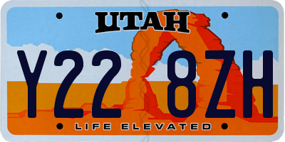 UT license plate Y228ZH