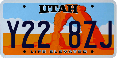UT license plate Y228ZJ