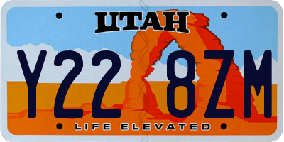UT license plate Y228ZM
