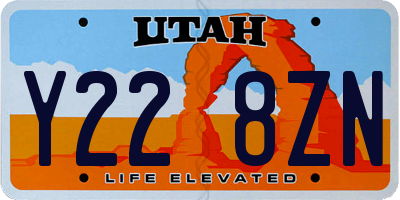 UT license plate Y228ZN