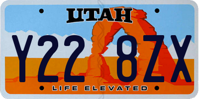 UT license plate Y228ZX