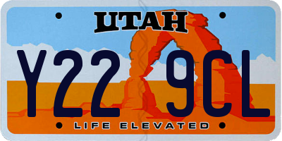 UT license plate Y229CL