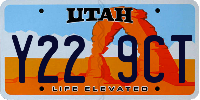 UT license plate Y229CT