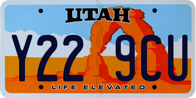 UT license plate Y229CU
