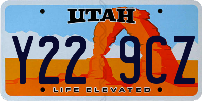UT license plate Y229CZ