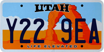 UT license plate Y229EA