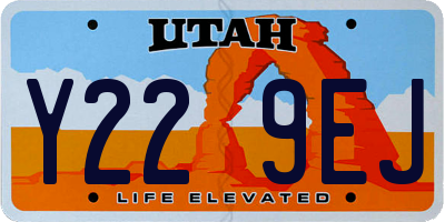 UT license plate Y229EJ
