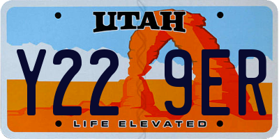 UT license plate Y229ER