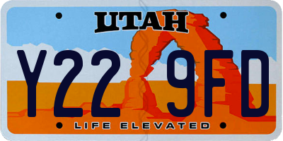 UT license plate Y229FD