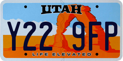 UT license plate Y229FP