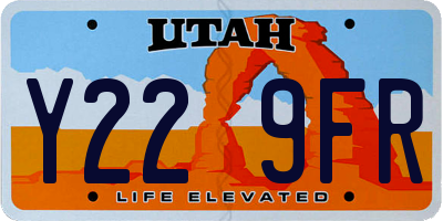 UT license plate Y229FR