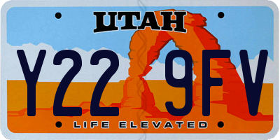 UT license plate Y229FV
