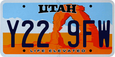 UT license plate Y229FW