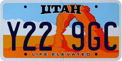 UT license plate Y229GC