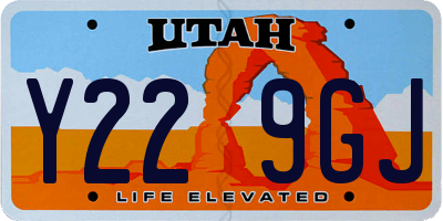 UT license plate Y229GJ