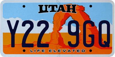 UT license plate Y229GQ