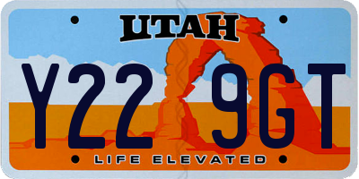 UT license plate Y229GT