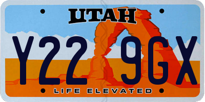 UT license plate Y229GX