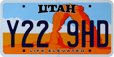 UT license plate Y229HD