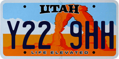 UT license plate Y229HH