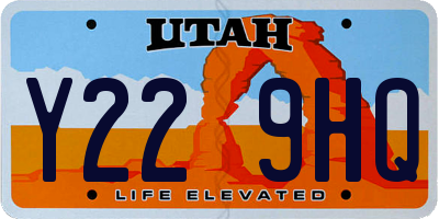 UT license plate Y229HQ