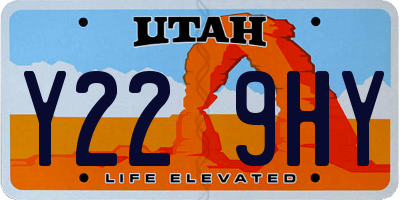 UT license plate Y229HY
