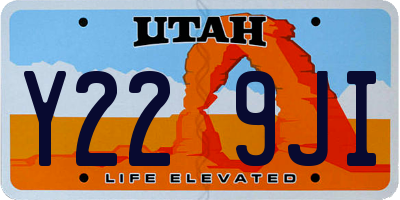 UT license plate Y229JI