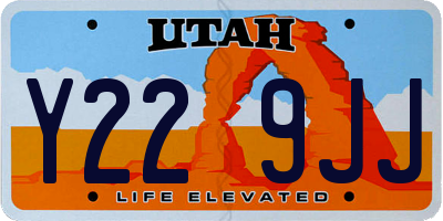UT license plate Y229JJ