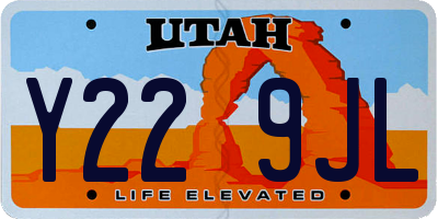 UT license plate Y229JL