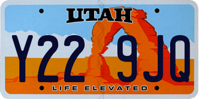 UT license plate Y229JQ