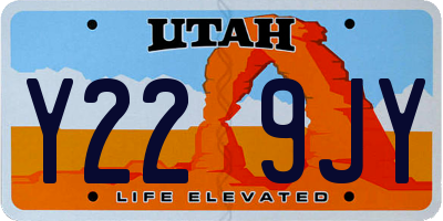 UT license plate Y229JY