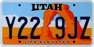 UT license plate Y229JZ
