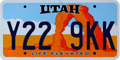 UT license plate Y229KK