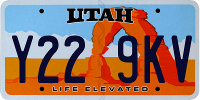 UT license plate Y229KV