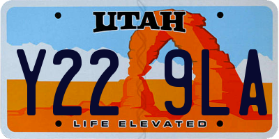 UT license plate Y229LA