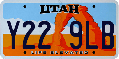 UT license plate Y229LB