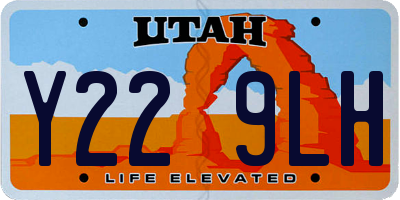 UT license plate Y229LH