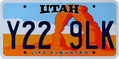 UT license plate Y229LK