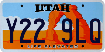 UT license plate Y229LQ