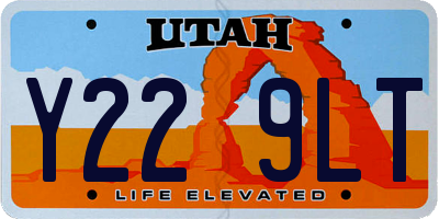 UT license plate Y229LT