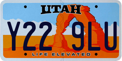 UT license plate Y229LU