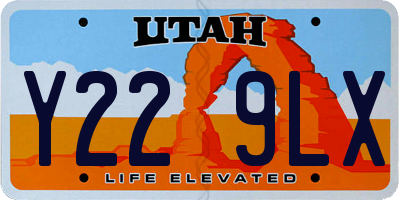 UT license plate Y229LX