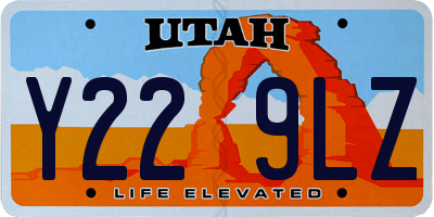 UT license plate Y229LZ