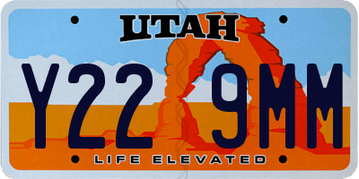 UT license plate Y229MM