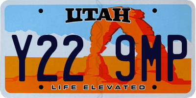 UT license plate Y229MP