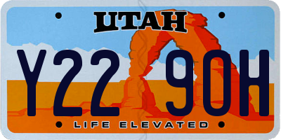 UT license plate Y229OH