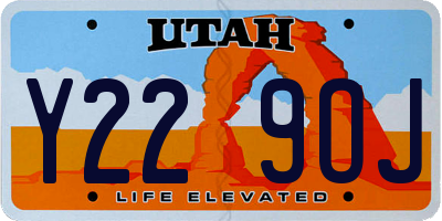 UT license plate Y229OJ